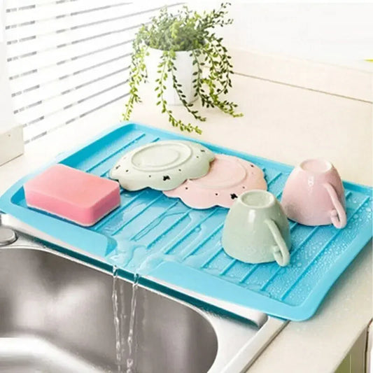 Drain Rack Kitchen Dish Drainer Tray Large Sink Drying Rack Worktop Organizer Drying Rack For Kitchen Dishes Tableware